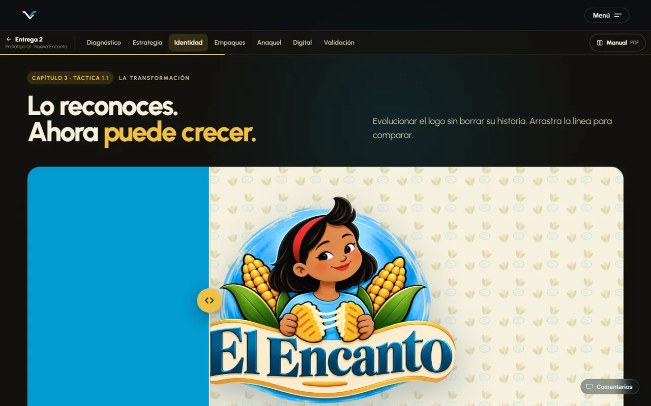 Antes y después del sello